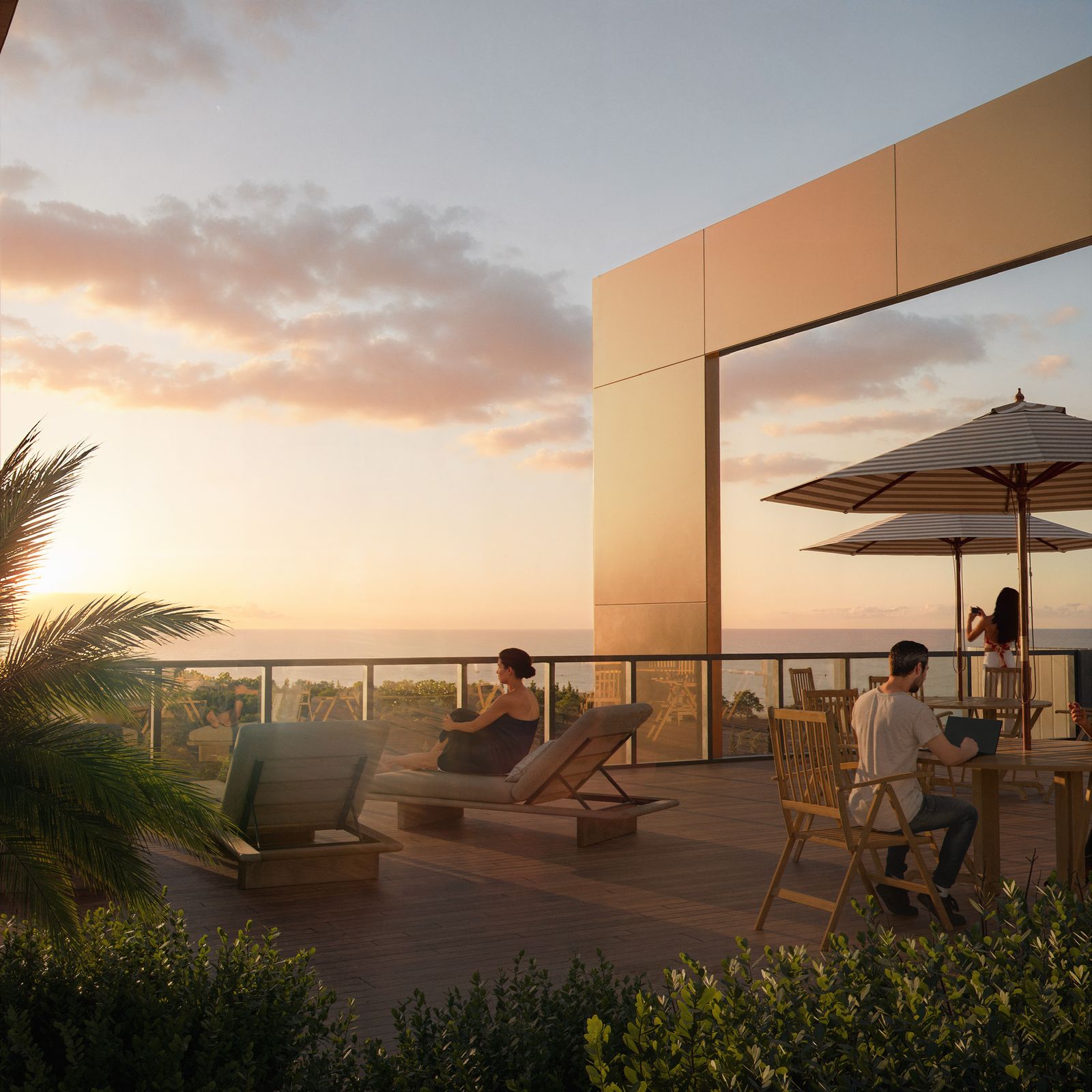 Dachterrasse mit Meerblick